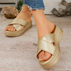 Damen Trendige Komfort-Sandalen mit geflochtenen Riemen R&B
