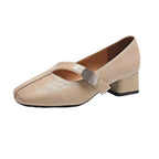 Damen Elegante Plateau-Pumps mit modischem Schnallen-Detail R&B