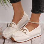 Damen Mokassins mit modischem Riemendesign und komfortabler Laufsohle R&B