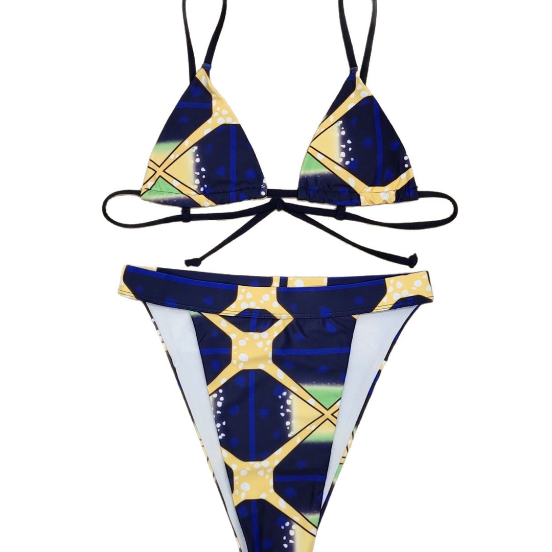 Damen Bikiniset mit leichtem Cover-Up und modernem geometrischem Design R&B
