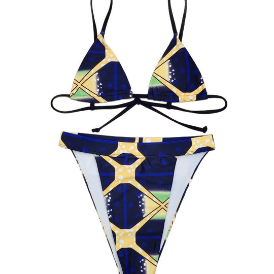 Damen Bikiniset mit leichtem Cover-Up und modernem geometrischem Design R&B
