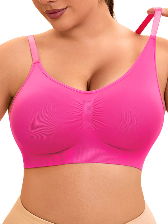 Damen sportlicher Bralette-BH mit nahtloser Passform und elastischem Unterband R&B