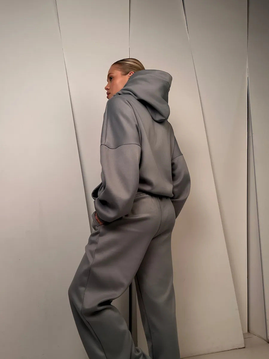 Damen lässiges Kapuzen-Set mit weitem Schnitt R&B