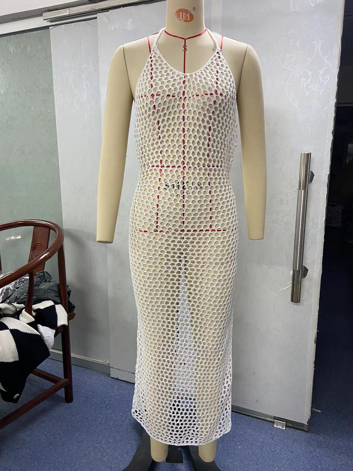 Damen Netzkleid im stylischen figurbetonten Design R&B