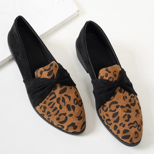 Damen elegante Ballerinas mit floralem Knoten-Design R&B