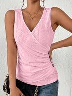 Damen Wickeloberteil mit dekorativem Knopfdetail und trendiger Strickstruktur R&B