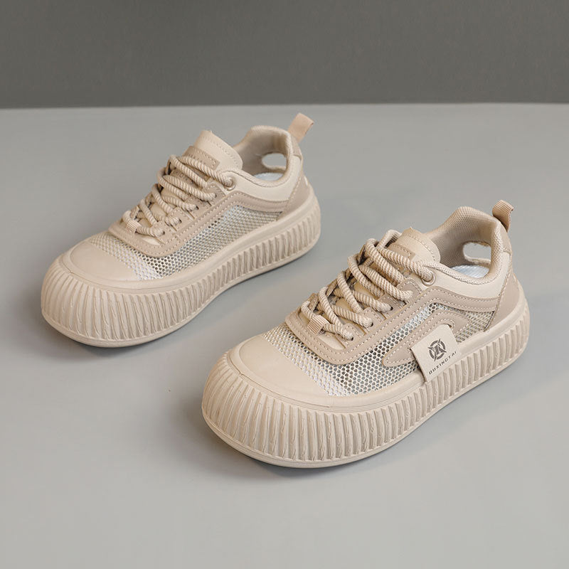 Damen Sportliche Sneaker mit atmungsaktiver Mesh-Oberfläche und verstärkter Sohle R&B