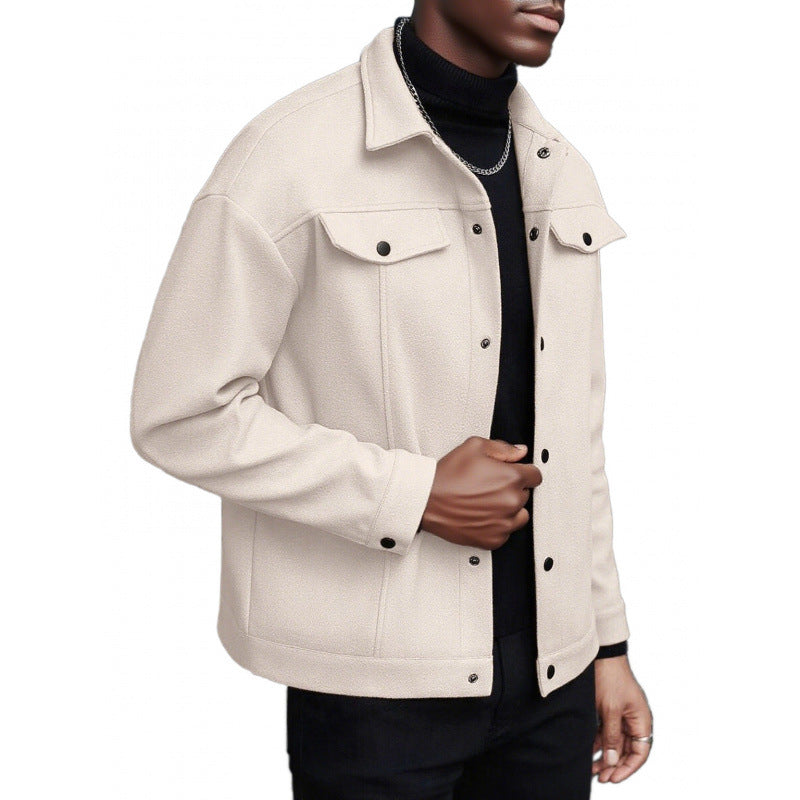 Herren weiche und modische Overshirtjacke R&B