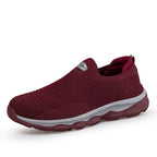 Damen Slip-On Laufschuhe mit atmungsaktivem Mesh-Obermaterial und flexibler Sohle R&B