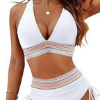 Damen Hochtailliertes Bikini-Set mit verstellbaren Trägern R&B