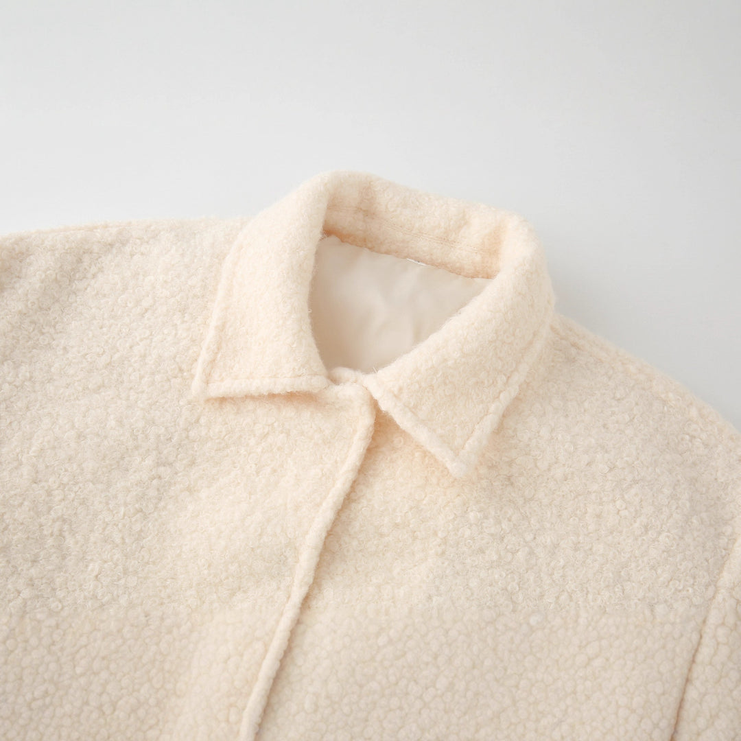 Damen kuschelige Bouclé-Jacke R&B