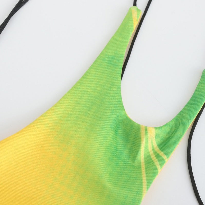 Damen Crop-Top mit asymmetrischem Dekolleté und verstellbaren Trägern R&B