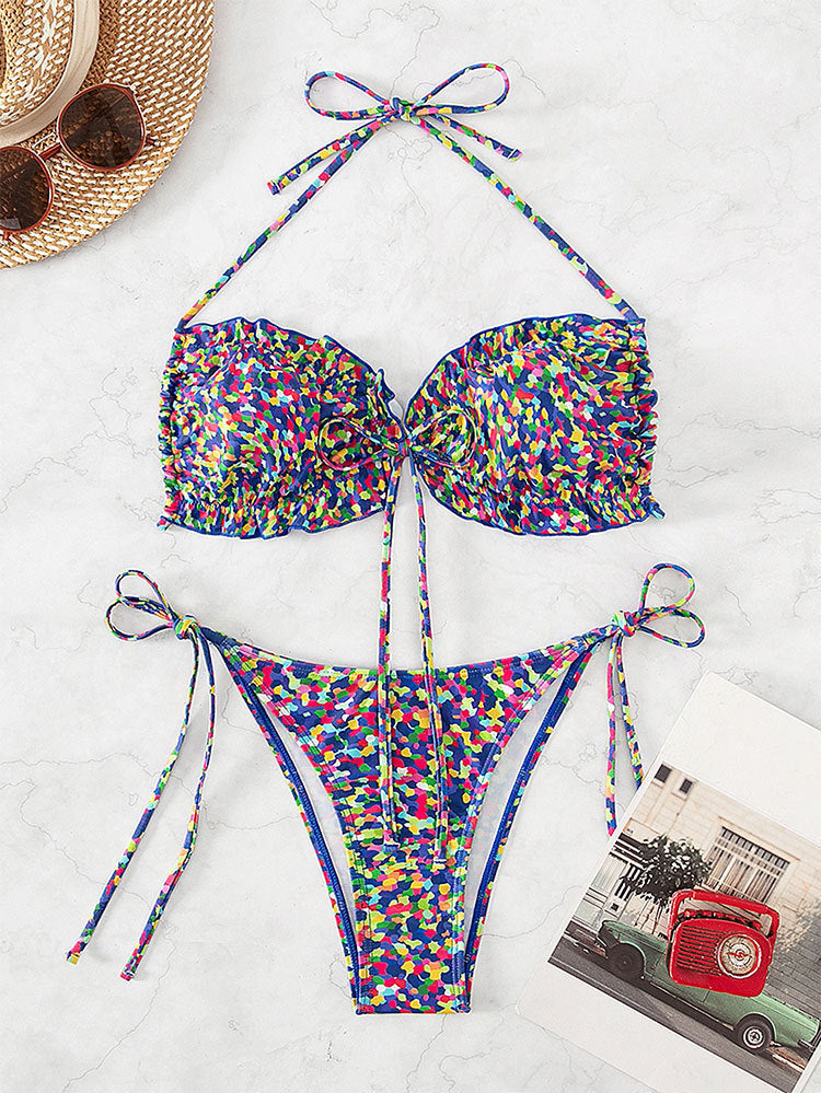 Damen Premium Push-Up Bikini mit verstellbaren Seitenbindungen R&B