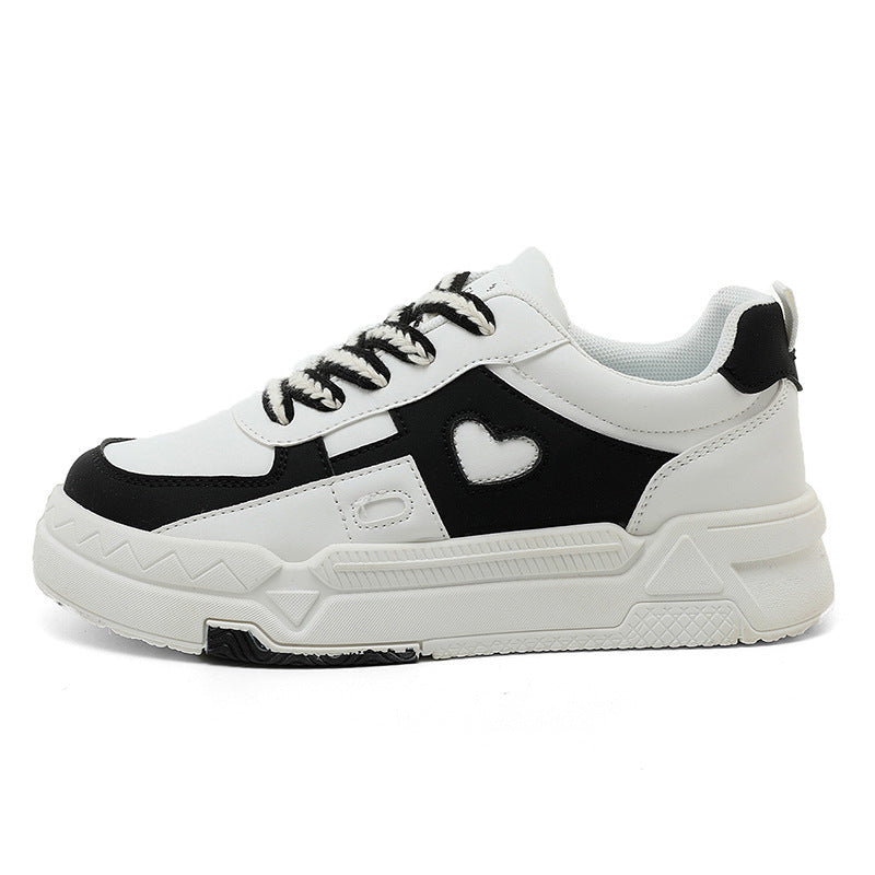 Damen modische Sneaker mit herzförmiger Applikation und robustem Sohlendesign R&B
