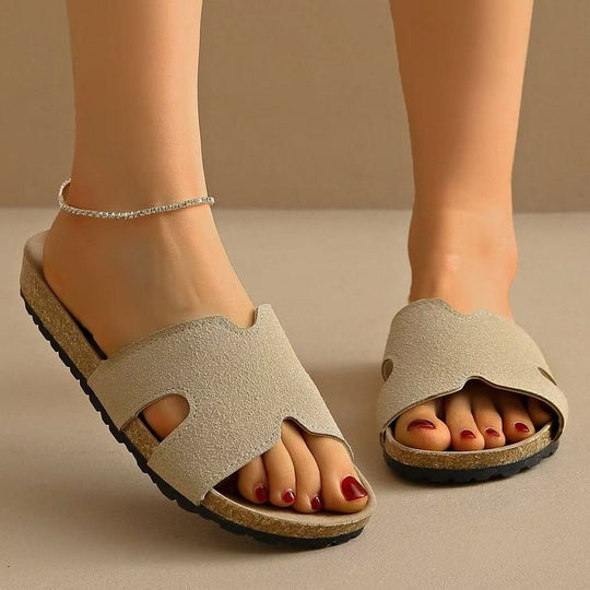Damen Komfortable Riemchensandalen mit modischem Überkreuz-Design R&B
