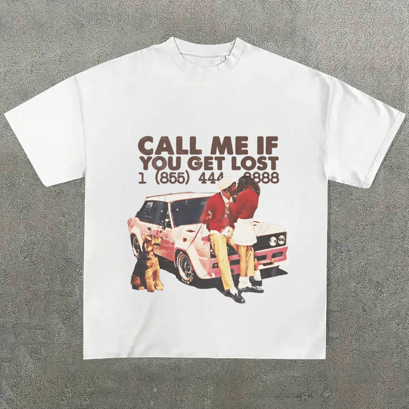 Damen Grafik T-Shirt mit nostalgischem Auto-Design und frechem Schriftzug R&B