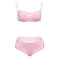 Damen Zweiteiliges Bikiniset mit Herz-Ausschnitten und Rüschen R&B