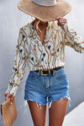 Damen Bluse mit schickem Kettenmuster R&B
