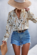 Damen Bluse mit schickem Kettenmuster R&B