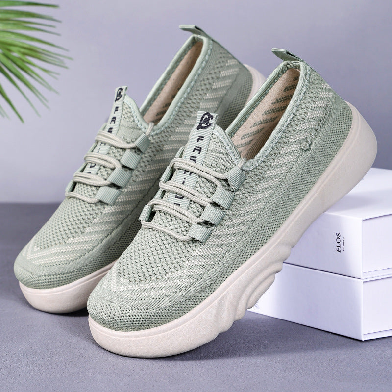 Damen Sportliche und atmungsaktive Freizeit-Sneaker mit elastischem Schnürsystem R&B