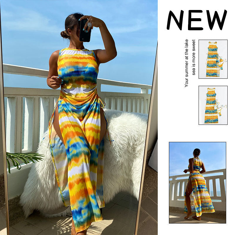 Damen Maxikleid mit trendigem Wickeldesign