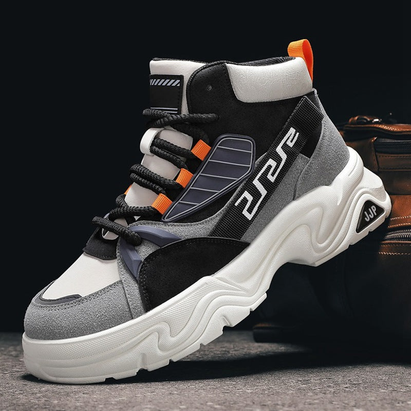 Damen Sportliche High-Top Sneakers mit kontrastierenden Designs und rutschfester Sohle R&B