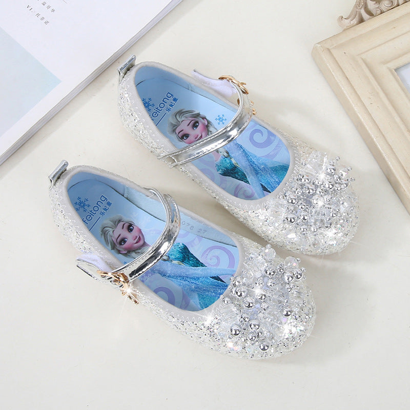Mädchen Ballerina Schuhe mit funkelnden Perlenapplikationen R&B