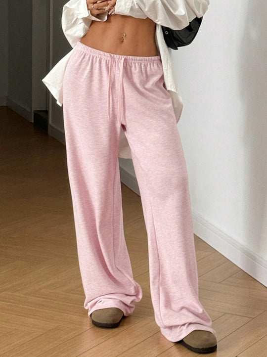 Damen weit geschnittene Freizeit-Hose mit bequemer Taille R&B