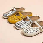 Damen Clogs mit luftigen Cut-Outs und verstellbarem Riemen R&B