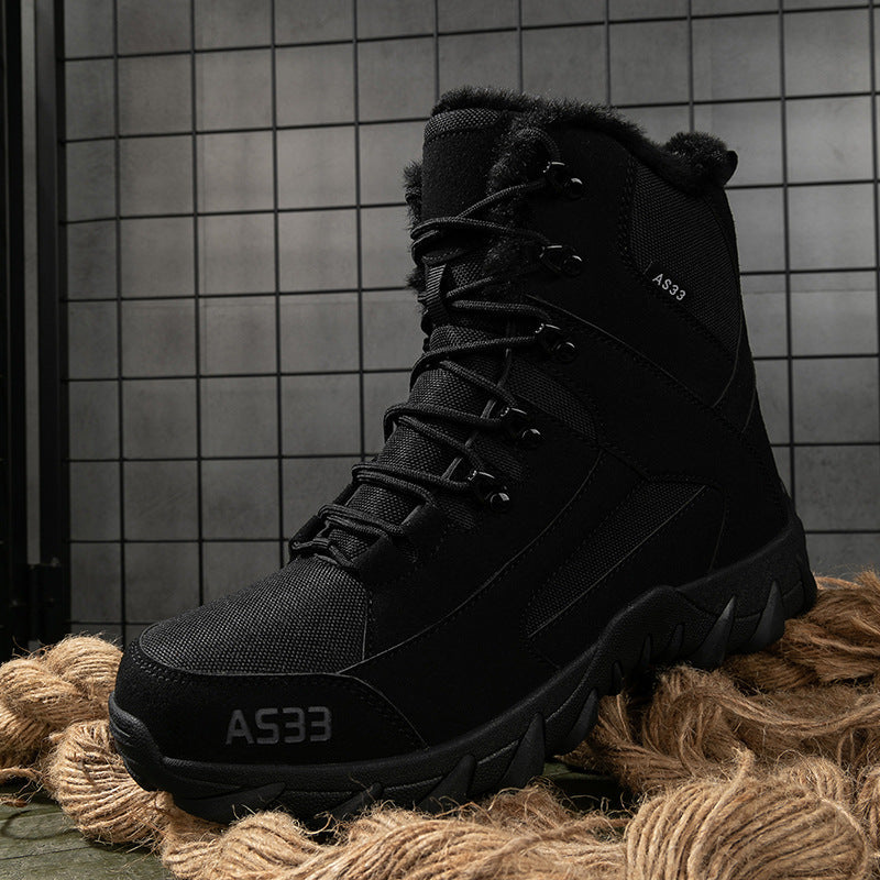 Herren hochgeschnittene Winterboots mit isolierendem Futter und rutschfester Sohle R&B