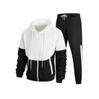Herren modischer Trainingsanzug mit leistungsstarkem Funktionsmaterial und stylischem Blockdesign R&B
