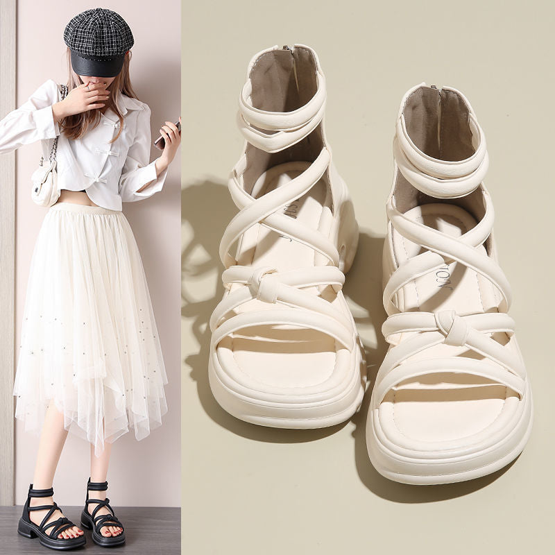 Damen Modische Sandalen mit innovativem Riemchen-Design