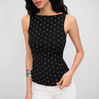 Damen Chic Rollkragen Top mit Raffung und Bindegürtel R&B