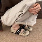 Damen Ballerinas mit verspieltem Schleifen-Design und modischem Riemen R&B