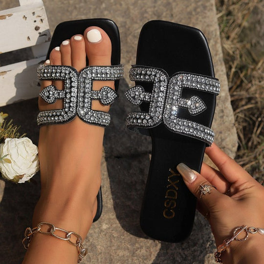 Damen Sandalen mit funkelnder Verzierungen und elegantem Design R&B