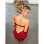 Damen Langarm-Maxikleid mit schmaler Silhouette R&B