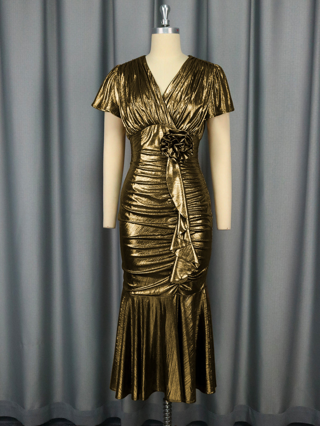 Damen Glamouröses Abendkleid mit Raffinierten Drapierungen R&B