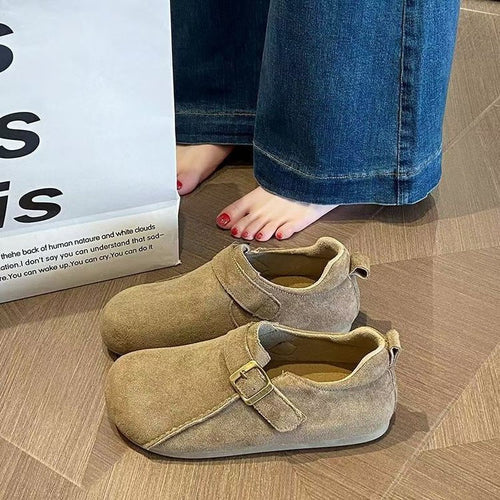 Damen Komfortable Mokassins mit verstellbarem Riemen und weichem Obermaterial R&B