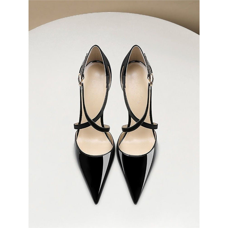 Damen elegante Slingback High Heel Schuhe R&B