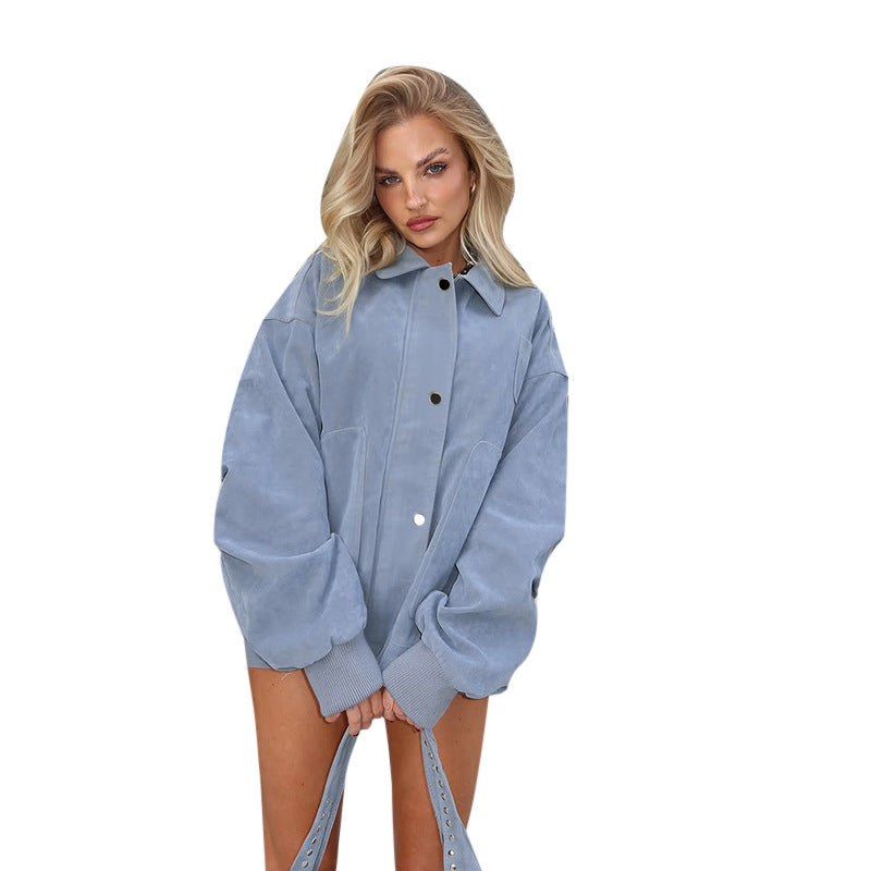 Damen Oversized Schlasjacke mit lässigem Schnitt aus weichem Material R&B