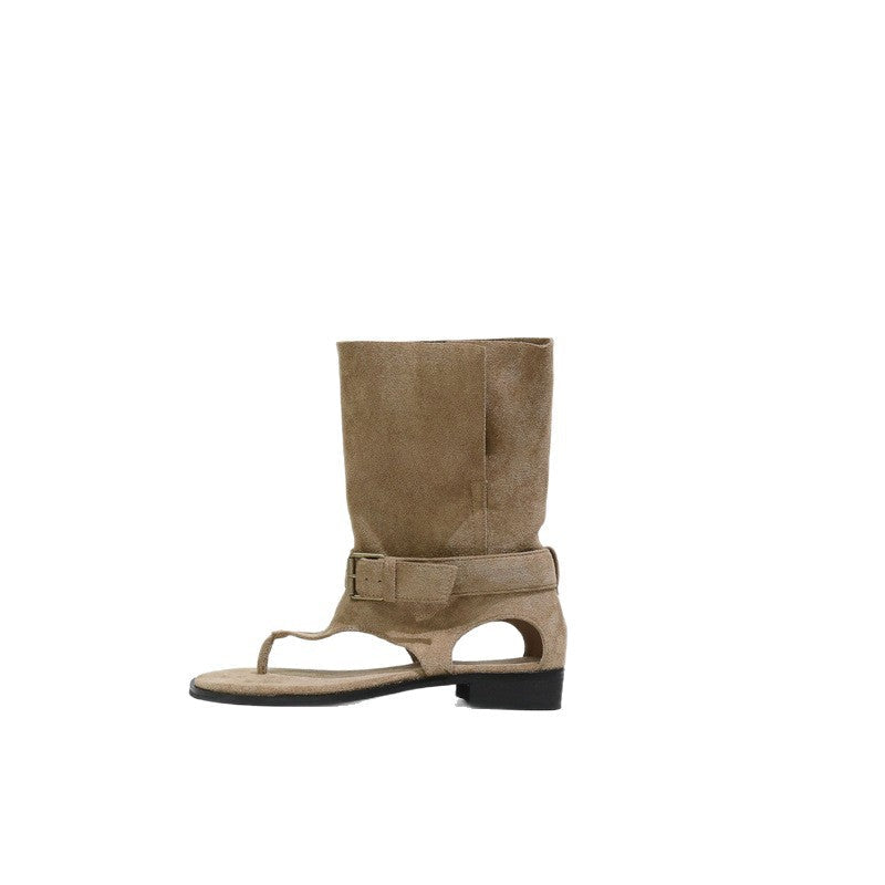 Damen modische Zehenstegsandalen mit verstellbarem Riemen R&B