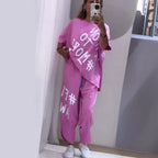 Damen lässiger Oversized Sweater und Jogginghose-Set R&B