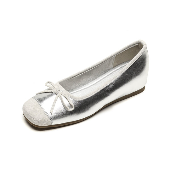 Damen Slingback Ballerinas mit dekorativem Schleifendetail R&B