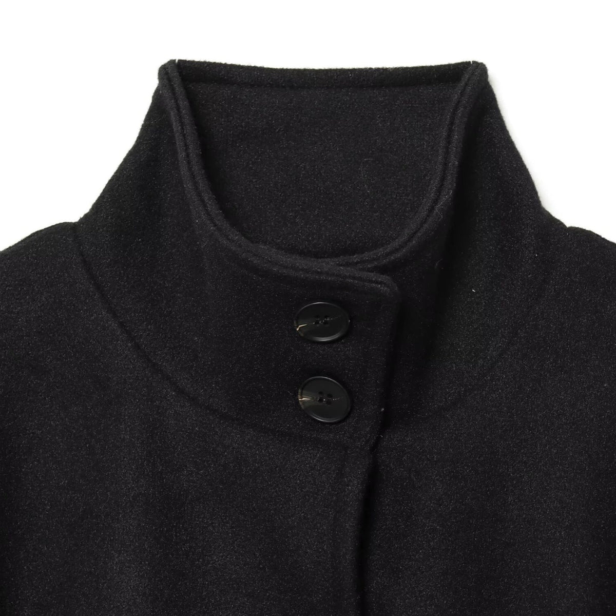 Damen nan Kurzcape mit Stehkragen, Knopfverschluss und Bindegürtel R&B