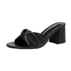 Damen Hochhackige Riemchen-Sandalen mit dekorativem Knotendesign R&B