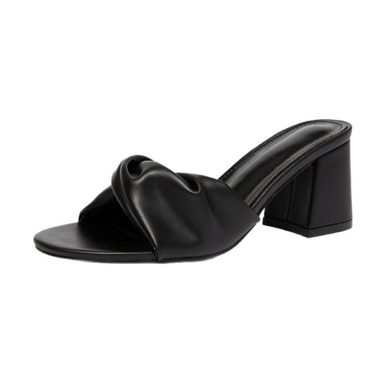Damen Hochhackige Riemchen-Sandalen mit dekorativem Knotendesign R&B