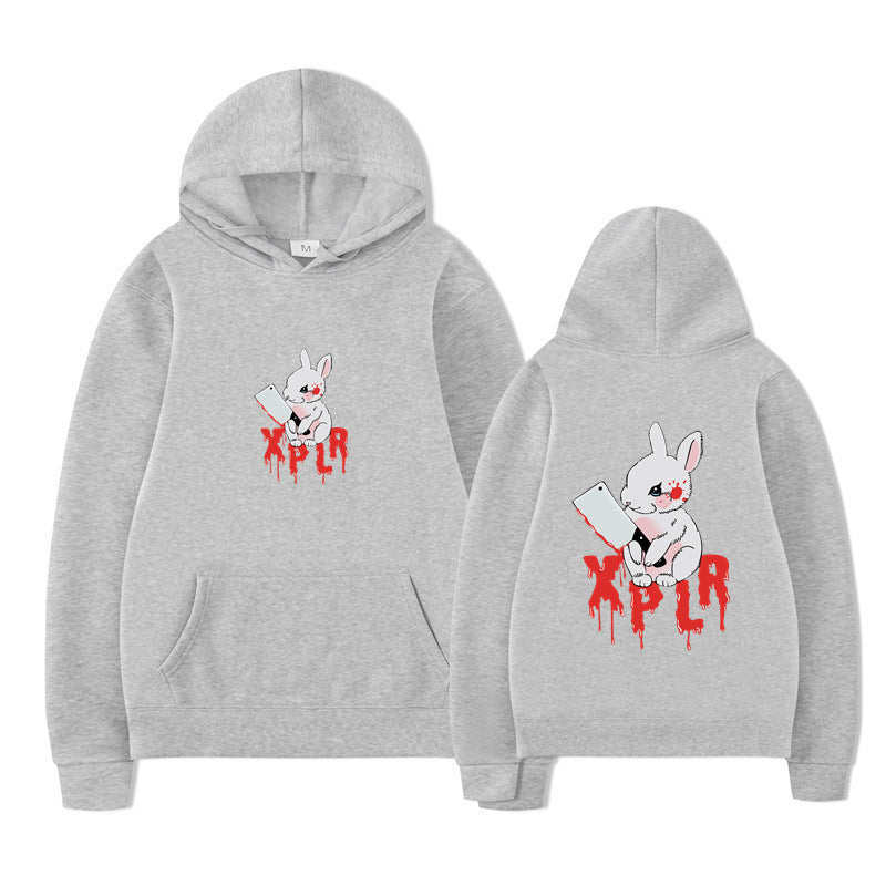 Damen Kapuzensweater mit auffälligem Cartoon-Motiv und bequemer Passform R&B