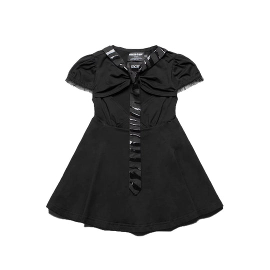 Damen verspieltes Kleid mit großem Kragen und tailliertem Design R&B