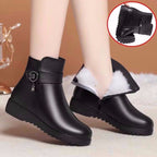 Damen Winterliche Stiefeletten mit modischer Klappfunktion und warmem Innenfutter R&B
