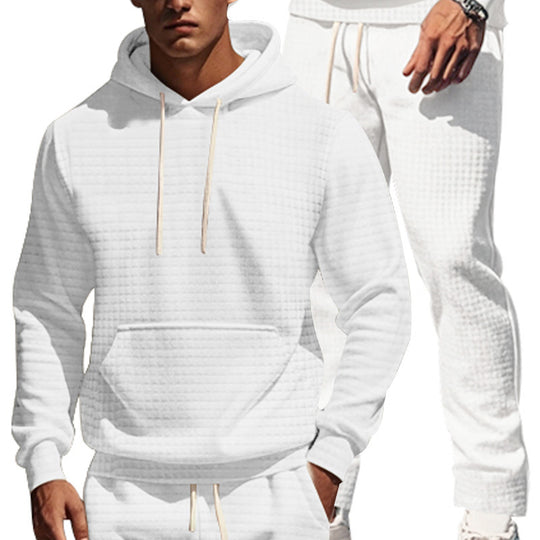 Herren lässiger Kapuzenpullover mit strukturiertem Design und praktischen Taschen R&B
